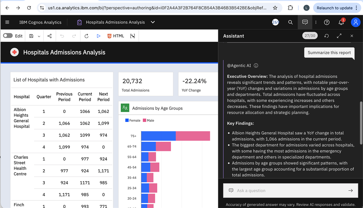Summarization Agent explains the report